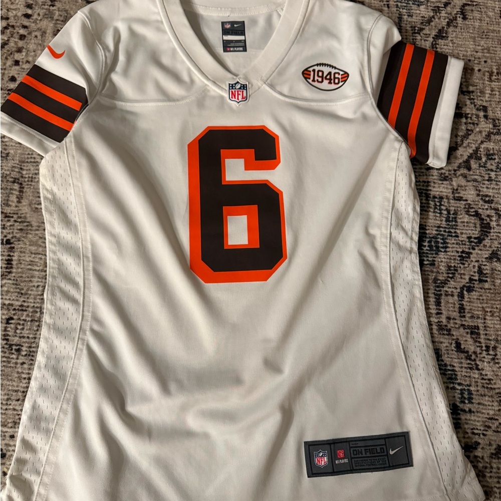 NFL On Field White Jersey with Black Label